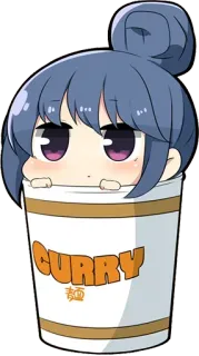 😊 CURRY Anime, Curry, Essen, Süß, Tassennudeln, Cartoon whatsapp sticker