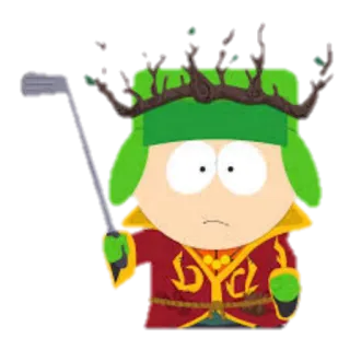 🦌 Kyle Broflovski South Park การ์ตูน, ไคล์, เซาท์พาร์ก, กอล์ฟ, พ่อมด telegram sticker