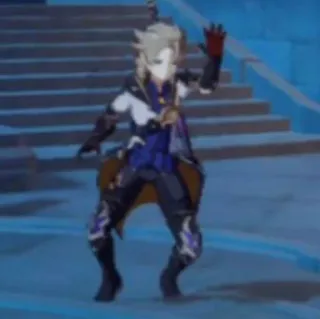 🖐 Albedo Genshin Impact video game, anime, character, blond, gloves, mage telegram sticker