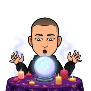 🌟 peramal, bola kristal, magi, ramalan, spiritual, gaib, peramalan telegram sticker