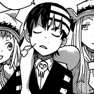 🌟 Death the Kid Soul Eater anime, manga, death, kid, symmetry whatsapp sticker