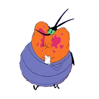 🚶 Dessin animé, Cafard, Doigt d'honneur, Geste, Insultant telegram sticker