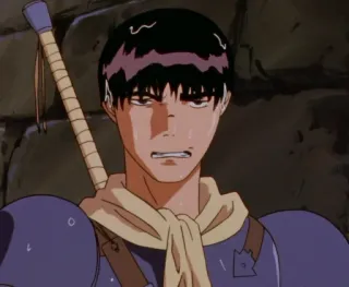 😠 Guts Berserk anime, berserk, guts, sword, warrior telegram sticker
