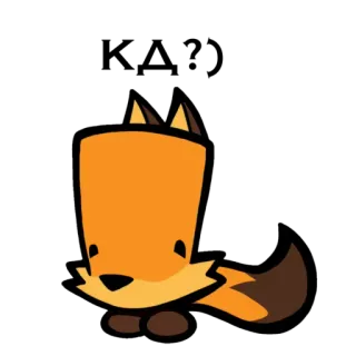 ❓ cáo, động vật, dễ thương, hoạt hình, cam, động vật có vú whatsapp sticker
