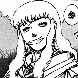 🗡️ Griffith Berserk อนิเมะ, มังงะ, กริฟฟิธ, เบอร์เซิร์ก, ยิ้ม telegram sticker