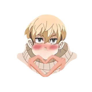 ❤️ Anime, Dibujo animado, Personaje, Corazón, Amor, Sticker telegram sticker