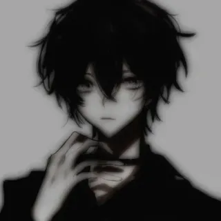 ◼️ Anime, Manga, Chłopak, Emo, Mroczny, Włosy telegram sticker
