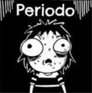 😱 Periodo okres, menstruacja, komiks, kreskówka, hiszpański telegram sticker