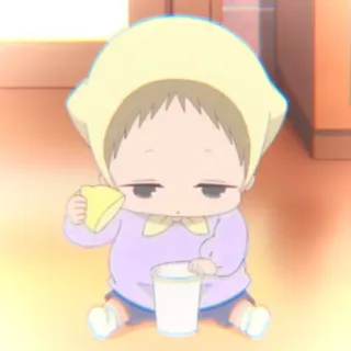 🥺 Ребенок, Аниме, Дитя, Молоко telegram sticker