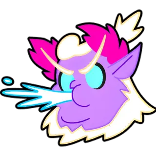 💦 fantasy, monster, ice, magic, creature, cartoon telegram sticker
