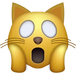 🙀 cat, emoji, scared, frightened, shocked, surprised telegram sticker