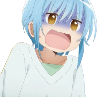 😧 Anime, Kartun, Terkejut, Ekspresi, Gadis, Karakter telegram sticker