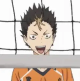 🤡 Nishinoya Yuu Haikyuu!! Anime, Haikyuu, Nishinoya Yuu, Siatkówka, Libero telegram sticker