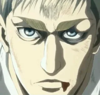 🤫 Erwin Smith Attack on Titan anime, erwin smith, attack on titan, character, military, serious telegram sticker