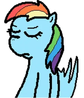 😔 Rainbow Dash My Little Pony Pony, Arcobaleno, Cartone animato, Carino telegram sticker