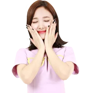 🤗 wanita, tersenyum, imut, korea, gadis, potret, bahagia whatsapp sticker
