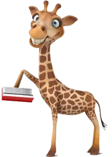 📕 Giraffe, Cartoon, Tier, Lustig, Figur telegram sticker