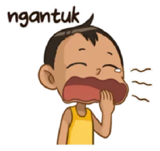 😴 ngantuk sonolento, cansado, bocejo, desenho animado, exausto telegram sticker