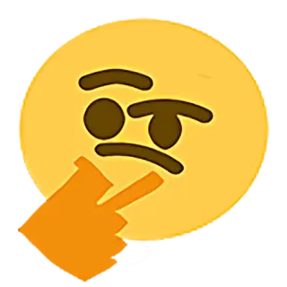 🤔 thinking, emoji, pondering, thoughtful telegram sticker