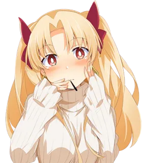 😳 Animé, Fille, Dessin animé, Mignon, Sucette, Pull telegram sticker