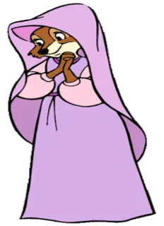 ☺️ Maid Marian Robin Hood dibujos animados, Disney, zorro, Marian la del bosque, animación, princesa Disney telegram sticker