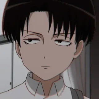 ☕ Levi Ackerman Attack on Titan anime, character, levi, attack on titan, manga telegram sticker