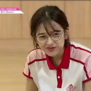 💘 에서 투표해주세요 평가 (Rumor) personne, fille, lunettes, femme, coréenne telegram sticker