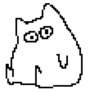 😶 cat, pixel art, middle finger, offensive gesture, cartoon cat telegram sticker