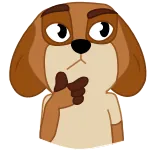 🤔 マンガ, 犬, 面白い, ジェスチャー, 動物, 中指 telegram sticker
