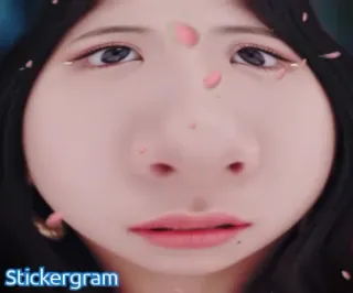 😧 Stickergram 顔, ポートレート, 女性, アジア人, ステッカー, 美, デジタルメディア telegram sticker