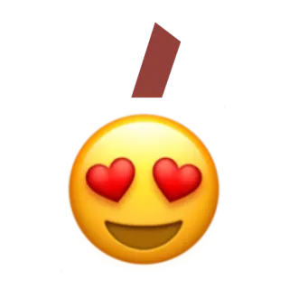 😍 Emoji, Occhi a cuore, Amore, Affetto, Felice, Emozione, Positivo telegram sticker
