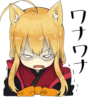 😡 ワナワナ Аниме, Злой, Уши, Расстроен, Каваий, Манга, Рассержен whatsapp sticker