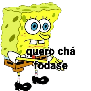🍵 Spongebob quero chá fodase cartoon, spongebob, offensive, meme telegram sticker