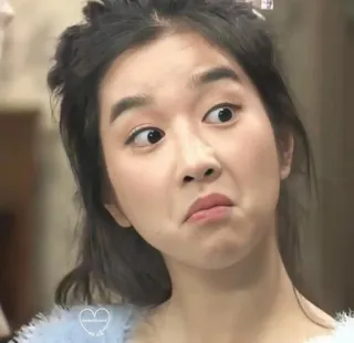 😒 여자, 표정, 웃긴, 밈, 바보같은, 초상화 telegram sticker