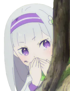 🙊 Emilia Re:Zero Anime, Chica, Linda, Emilia, Re Zero telegram sticker