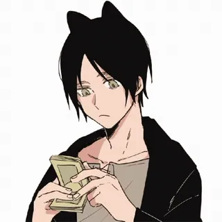 💵 Anime, Personaggio, Orecchie da gatto, Telefono telegram sticker