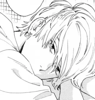 😍 anime, manga, portrait, boy, white hair telegram sticker