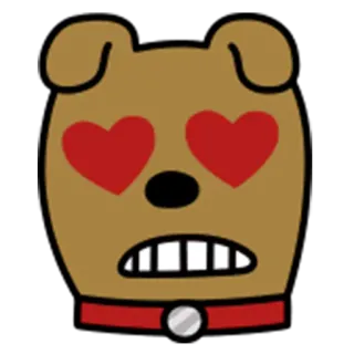 🇸🇷 dog, animal, love, heart, emoji, cartoon telegram sticker