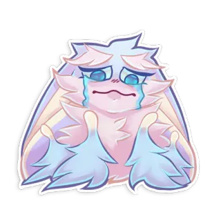 😭 llorando, triste, lindo, emocional, dibujos animados, ilustración telegram sticker