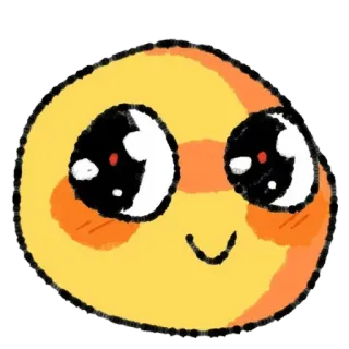 😇 emoji, cute, cartoon, kawaii, happy telegram sticker