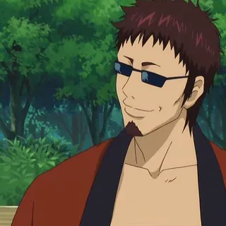 😏 Anime, Männlich, Sonnenbrille, Charakter telegram sticker