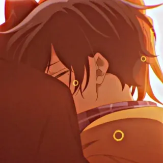 🫂 Anime, Câlin, Couple, Romance, Dessin animé telegram sticker