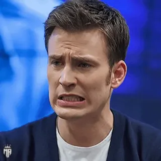 🇺🇸 Chris Evans 크리스 에반스, 배우, 표정, 유명인, 웃긴 얼굴 telegram sticker