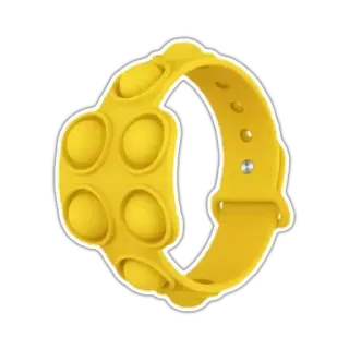 ⌚ Pop it, Braccialetto, Fidget toy, Giallo, Gioco sensoriale, Fidget indossabile, Antistress whatsapp sticker