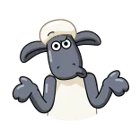 🙃 Shaun the Sheep Cartone animato, Pecora, Animale, Personaggio, Programma TV, Animazione, Scrollata di spalle whatsapp sticker