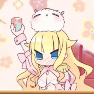 ☁️ Anime, Lindo, Chica, Dibujo animado, Chibi, Kawaii, Bebida whatsapp sticker