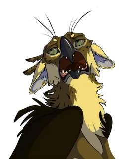 🙄 griffon, créature fantastique, animal, dessin animé, créature mythique whatsapp sticker