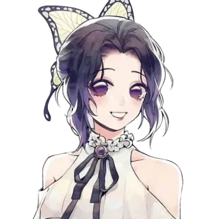 🧚‍♀ Shinobu Kocho Demon Slayer anime, demon slayer, shinobu kocho, butterfly, manga, cartoon telegram sticker