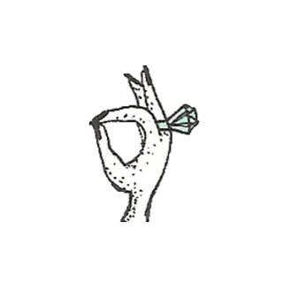 👌 рука, кольцо, палец, украшение, жест, ок telegram sticker