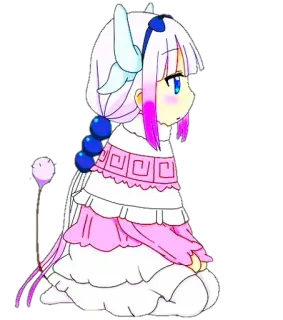 😳 Kanna Kamui Miss Kobayashi's Dragon Maid Anime, Kanna, Kanna Kamui, Dragon Maid, Fofo, Kawaii, Garota Anime whatsapp sticker